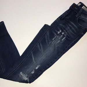 Indigo Rein Distressed Anklet Blue Jeans